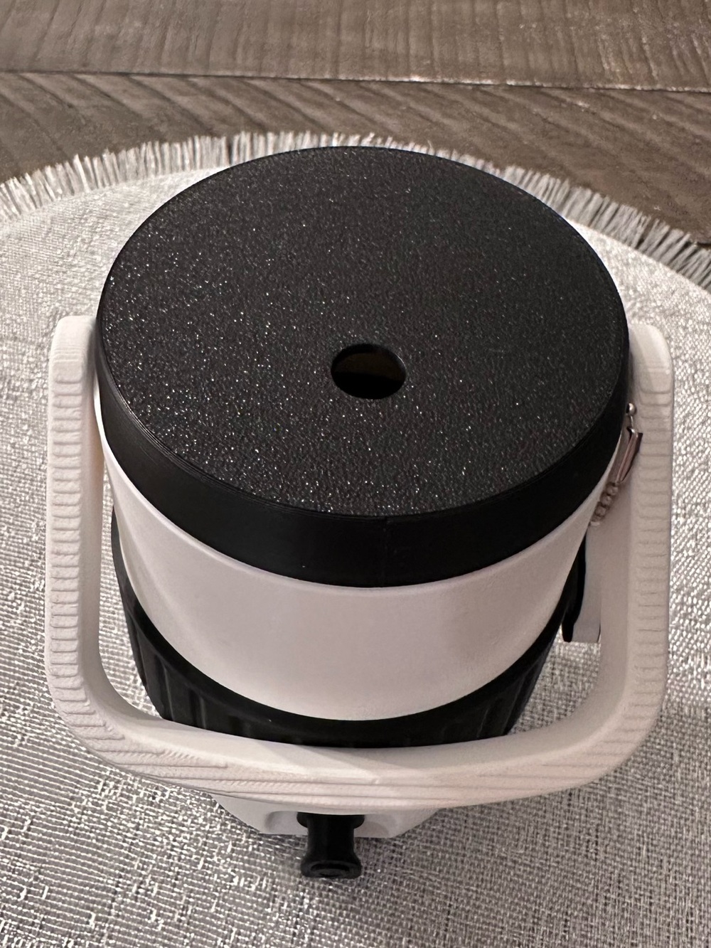 Snoopy Themed Black & White Can Cooler with Can Tab Opener Charm & Straw Topper - Picture 3 of 7